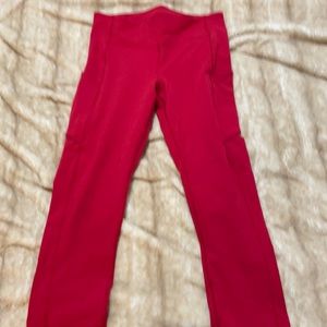 Red Lululemon crops with pockets! 6